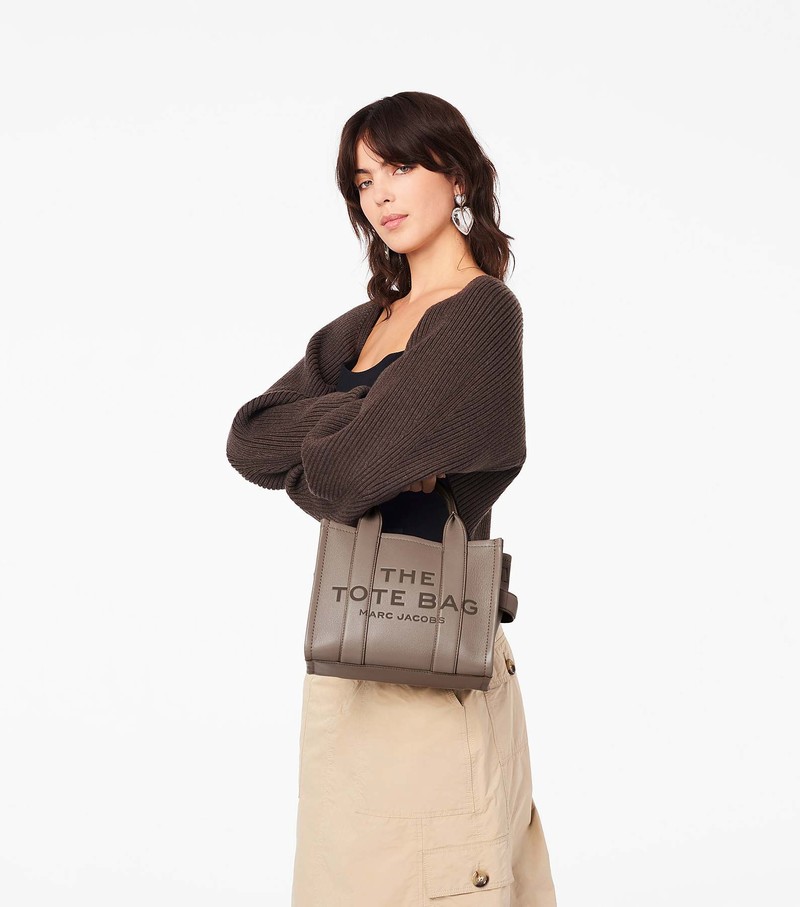 Best Cheap Marc Jacobs Tote Bags - Leather Mini Womens Grey